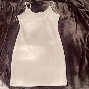 knee length white dress
